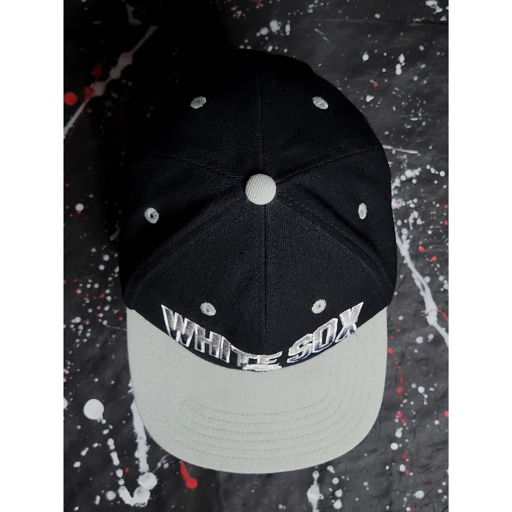 Vintage 90s Chicago White Sox men's MLB spell-out embroidered baseball cap RARE - Picture 6 of 12